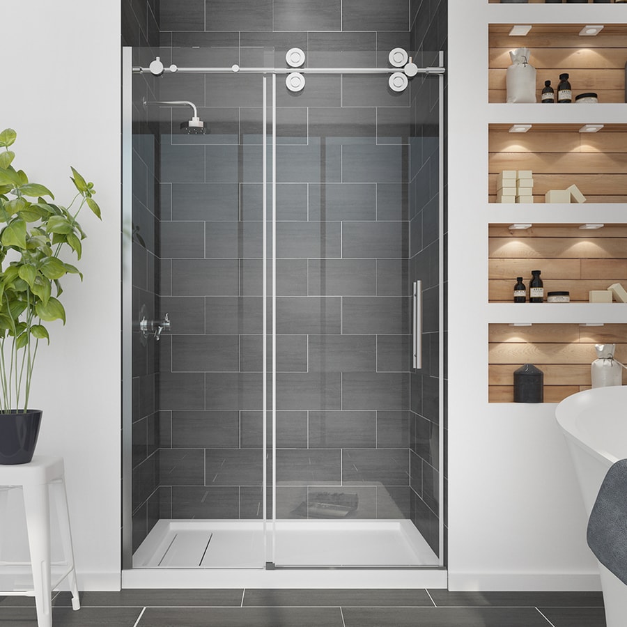 Sydney 46 25 In To 47 75 In W Frameless Bypass Sliding Polished Chrome Shower Door