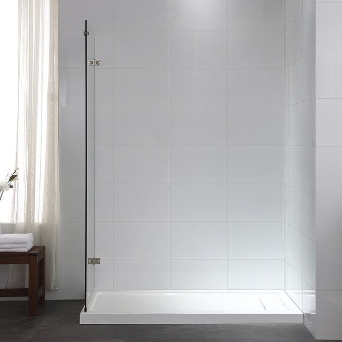 OVE Decors Sydney 78.75in H x 30.25in W Clear Shower Glass Panel in the Bathtub & Shower Door