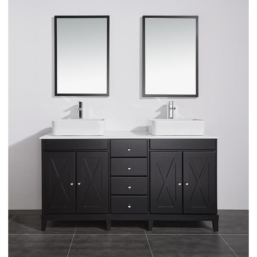 OVE Decors Aspen 60-in Dark Espresso Double Sink Bathroom Vanity with ...