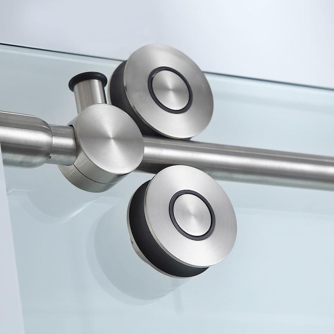 OVE Decors Sydney 59in H x 58.25in to 59.75in W Frameless Bypass/Sliding Satin Nickel Bathtub
