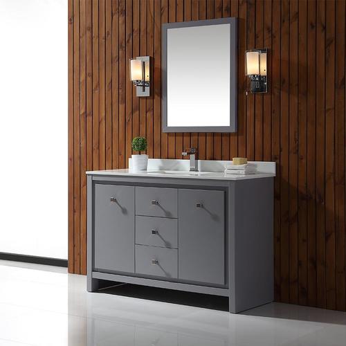 OVE Decors Kevin 47.6in Pebble Gray Single Sink Bathroom