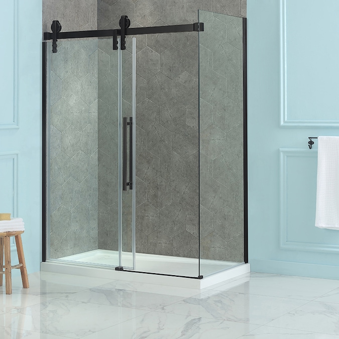 OVE Decors Sedona 78.75in H x 30.375in W Clear Shower Glass Panel in the Bathtub & Shower Door