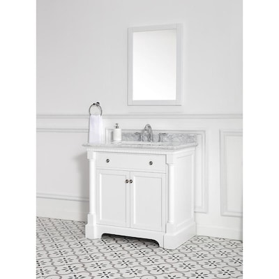 Ove Decors Claudia 36 In White Single Sink Bathroom Vanity With