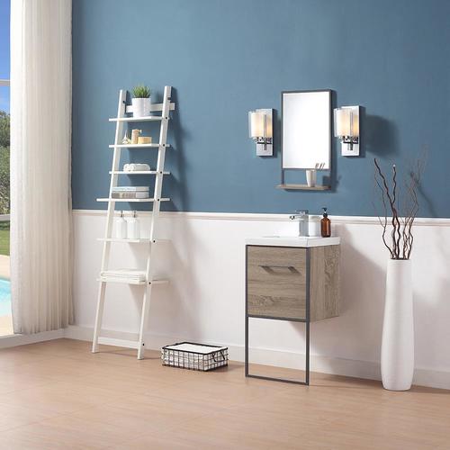 OVE Decors Dublin 17.625in Taupe Single Sink Bathroom Vanity with