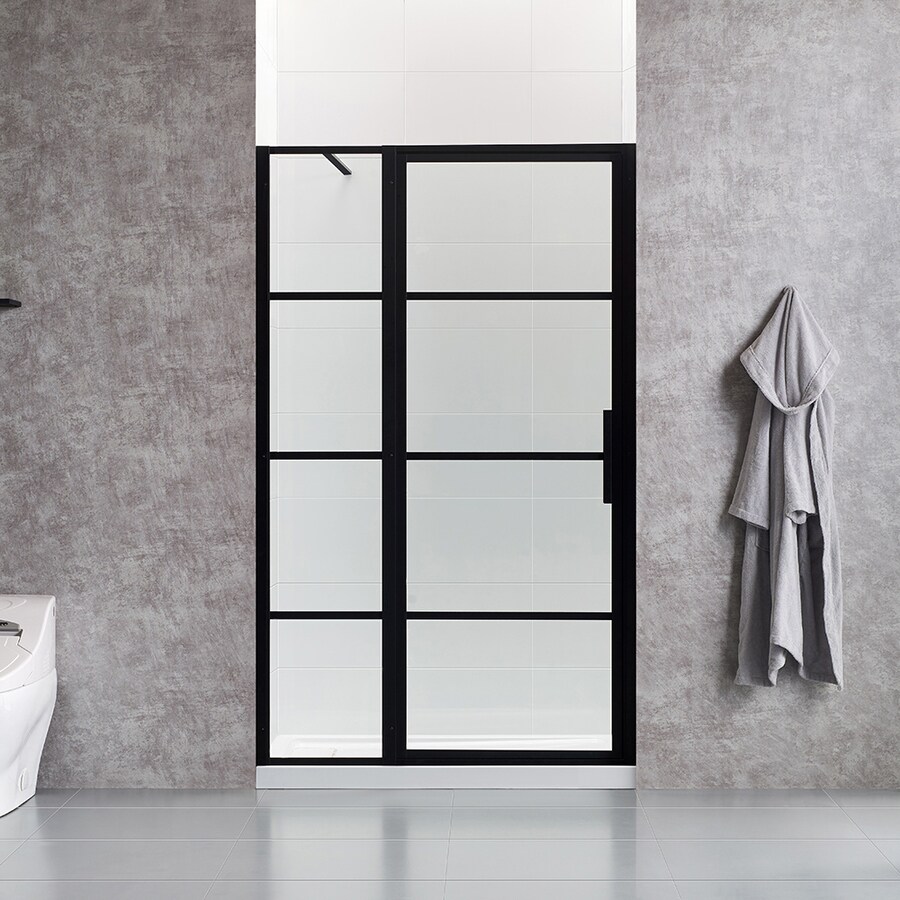 Ove Decors Milano 46 25 In To 47 75 W Framed Black Pivot Shower Ove Decors Milano 46 25 In To 47 75 W Framed Black Pivot Shower Door