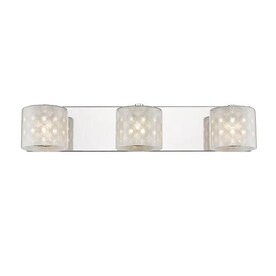 OVE Decors Alston 3-Light Chrome Transitional Vanity Light Bar