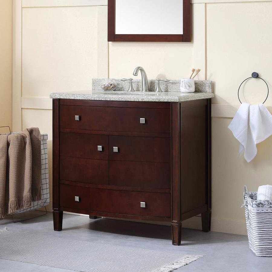 OVE Decors Bolton 36-in Tobacco Undermount Single Sink Bathroom Vanity ...