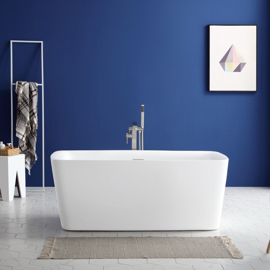 OVE Decors Coogan 29in W x 59in L Gloss White Acrylic Rectangular