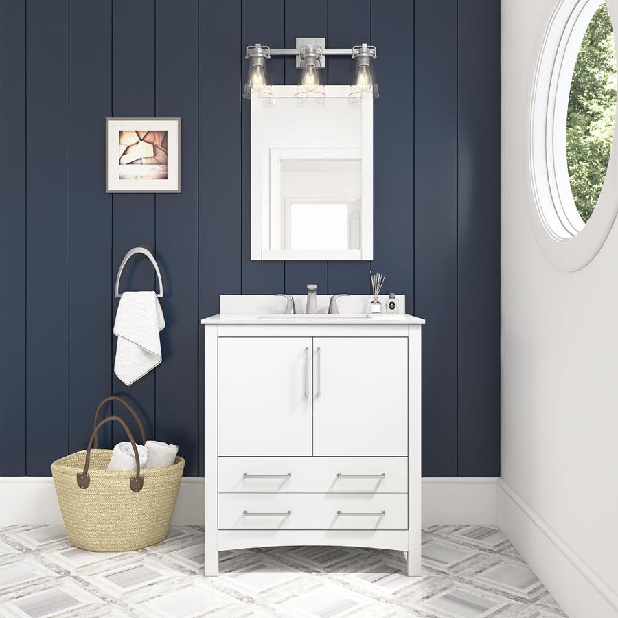 allen + roth 30-in White Single Sink Bathroom Vanity with White ...