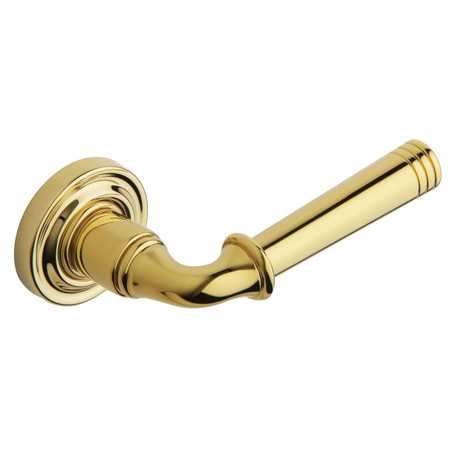 Baldwin 5114 Lifetime Polished Brass Door Handle at Lowes.com