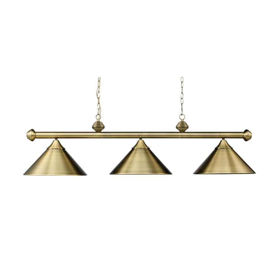 Westmore Lighting 51-in W 3-Light Antique Brass Kitchen Island Light ...