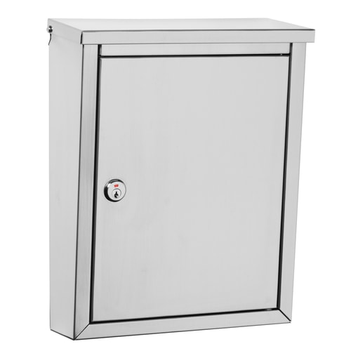 Architectural Mailboxes Small Metal Stainless Steel Wall Mount Locking ...