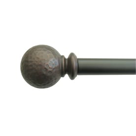 allen + roth 36-in to 72-in Oil-Rubbed Bronze Steel Single Curtain Rod