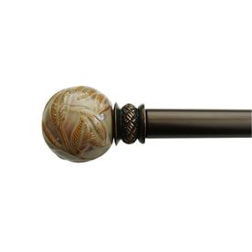 Curtain Rods At Lowes Allen Roth 72 In To 144 Oil Rubbed Bronze Steel Single
