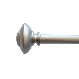 Style Selections 28-in to 48-in Nickel Steel Single Curtain Rod