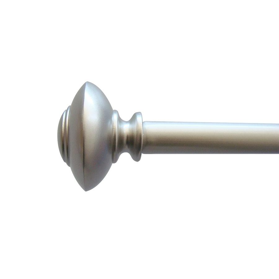 Shop Style Selections 48in to 84in Nickel Steel Single Curtain Rod at Lowes.com
