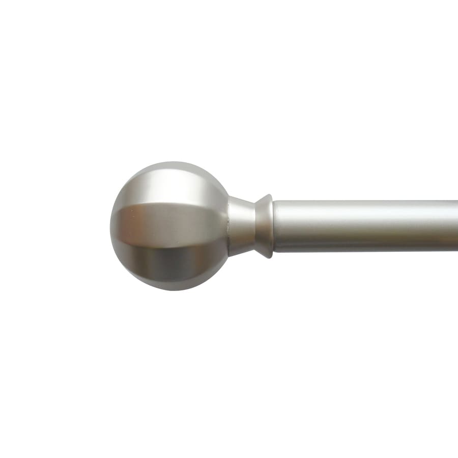 Shop Style Selections Style Selections 48in to 84in Nickel Steel Single Curtain Rod at Lowes.com