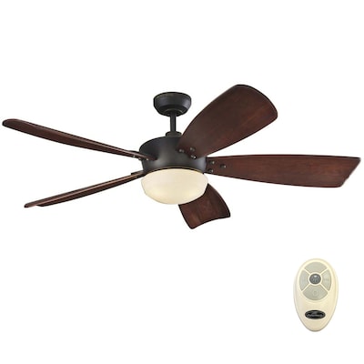 Saratoga 60 In Oil Rubbed Bronze Led Indoor Ceiling Fan With Light Kit And Remote 5 Blade