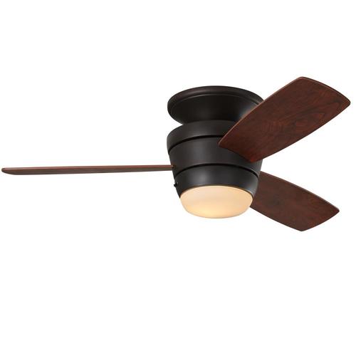 Harbor Breeze Mazon 44 In Oil Rubbed Bronze Led Indoor Flush Mount Ceiling Fan With Light Kit And Remote 3 Blade At Lowes Com