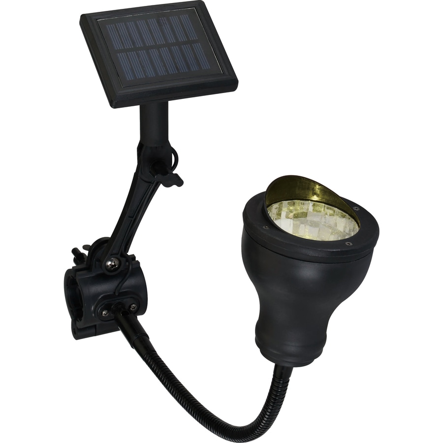 Portfolio Black Plastic Solar Powered Flag Pole Light at Lowes.com