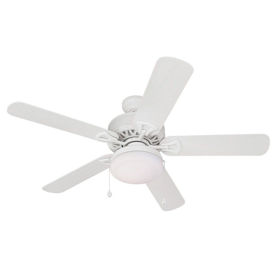 Harbor Breeze 52 In Calera White Outdoor Ceiling Fan With Light