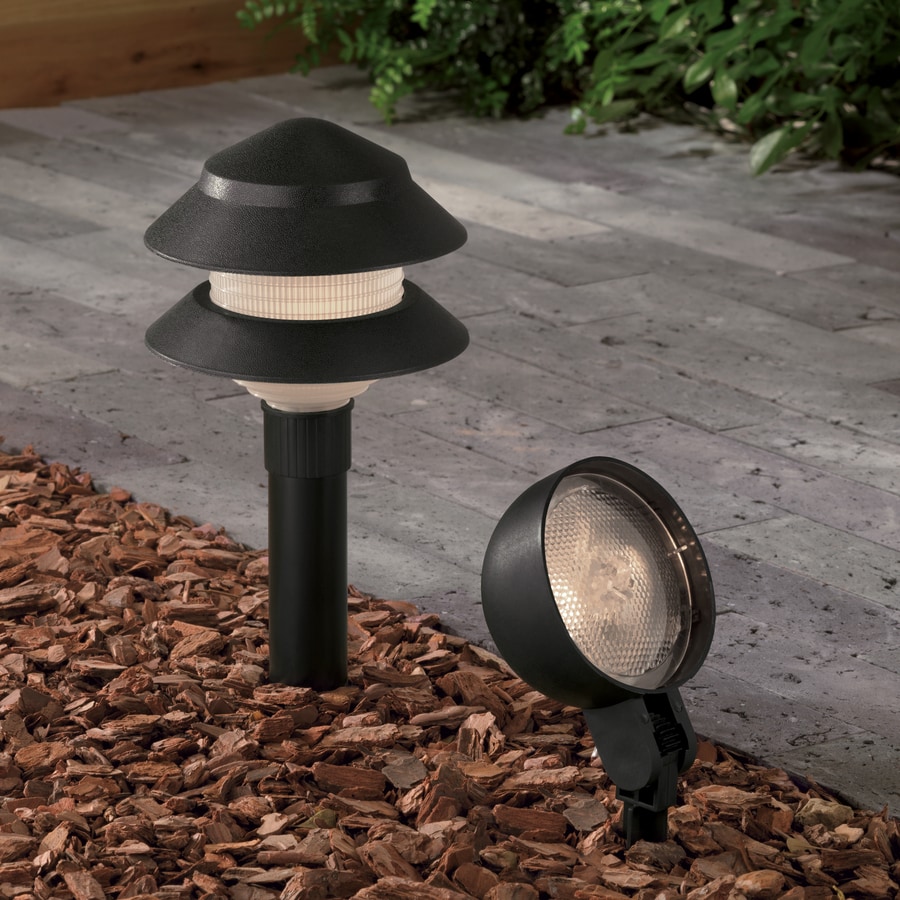 Portfolio 38-Lumen 4-Watt Black Low Voltage Plug-in Outdoor Path Light ...