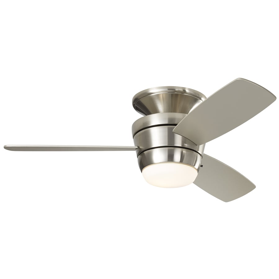 Shop Harbor Breeze Mazon 44-in Brushed Nickel Flush Mount Indoor  pictures, home design, home interior catalog, ideas, and decoration Harbor Breeze Ceiling Fan Light Bulb 900 x 900