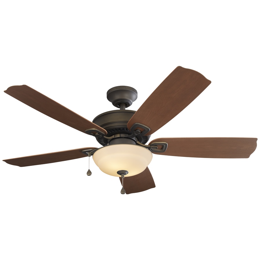 Echolake 52 In Oil Rubbed Bronze Indoor Outdoor Ceiling Fan With Light Kit