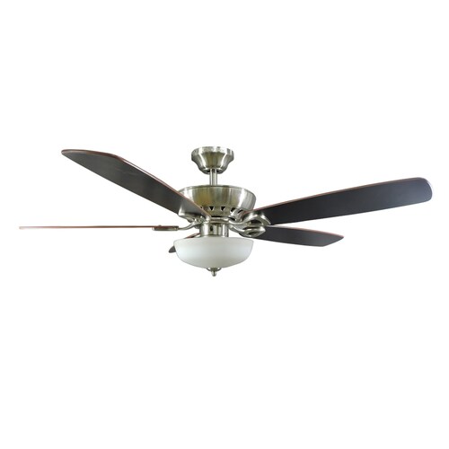 Paddle Stream 52 In Brushed Nickel Led Indoor Ceiling Fan With Light Kit And Remote 5 Blade