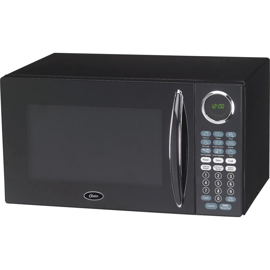 Oster 0 9 Cu Ft Countertop Microwave Color Black At Lowes Com