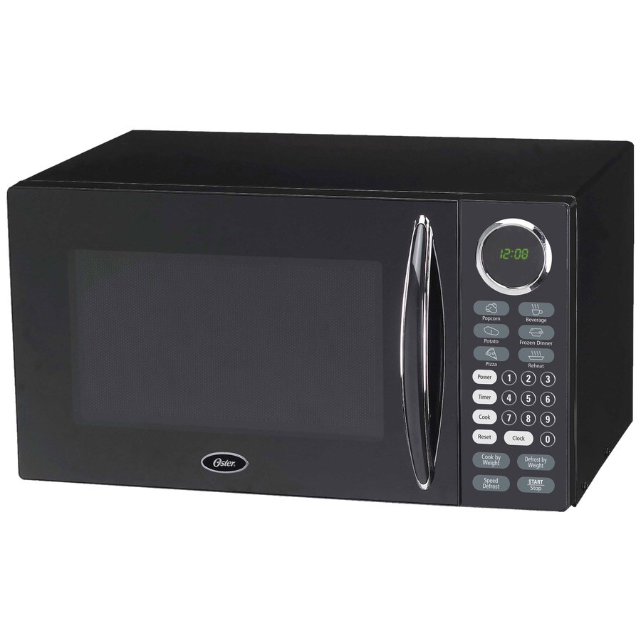 Oster 0.9-cu ft 900-Watt Countertop Microwave (Stainless/Black) at