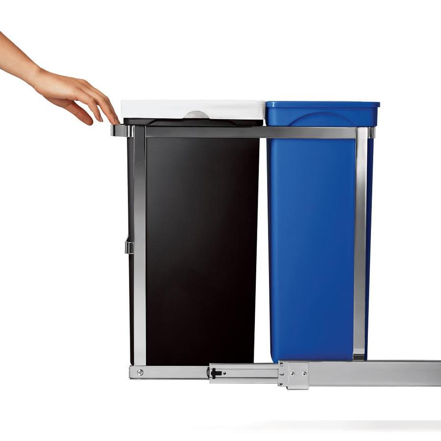 simplehuman 9.3-Gallon Plastic Recycling Bin in the Recycling Bins ...