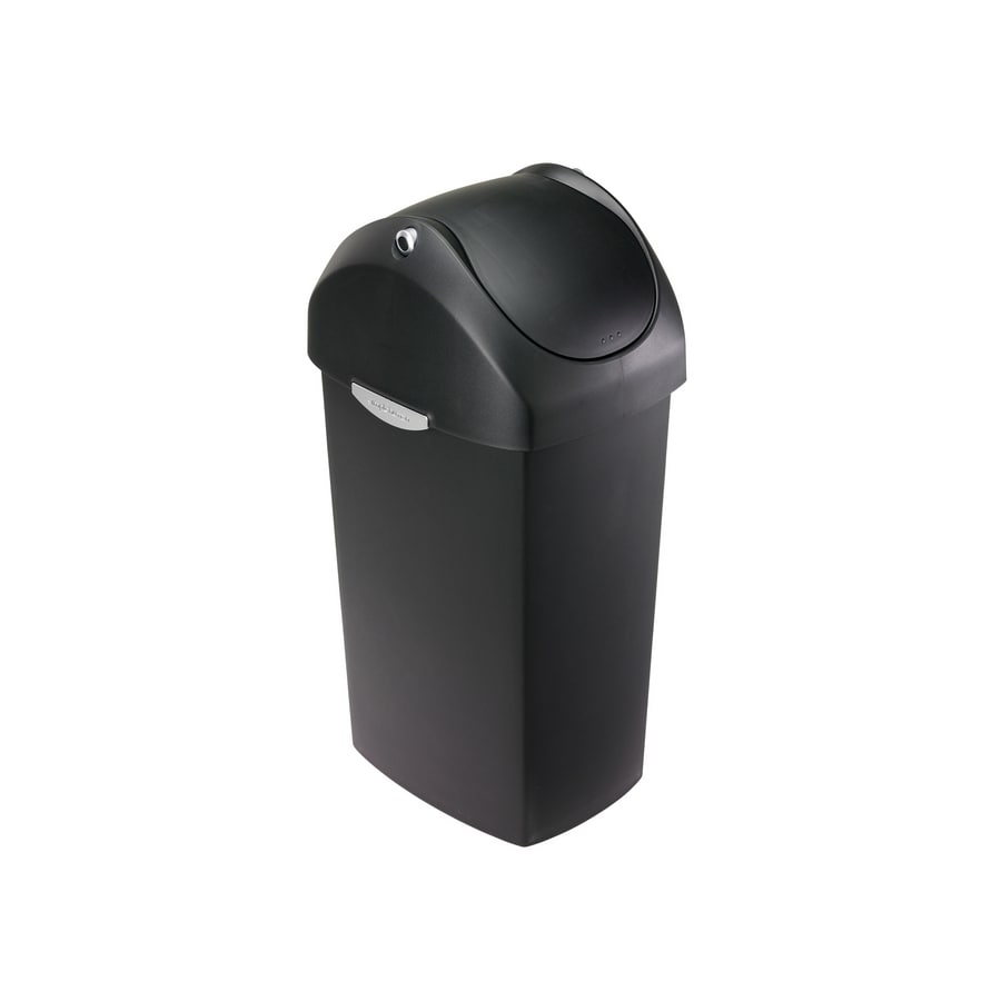 simplehuman Black Trash Can at