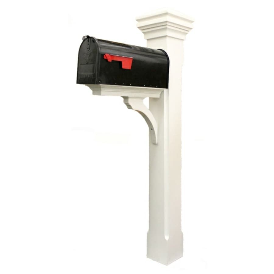 Shop Eye Level White Smooth Mailbox Post At Lowes.com