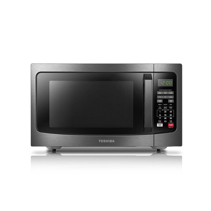 Toshiba 1 2 Cu Ft 1100 Countertop Microwave Black Stainless Steel