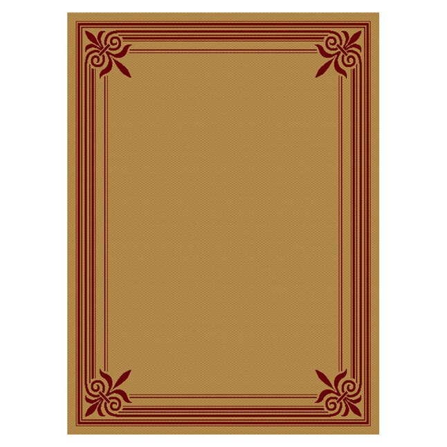 Balta 13450202402401 8' Square Fleur de Lis Red