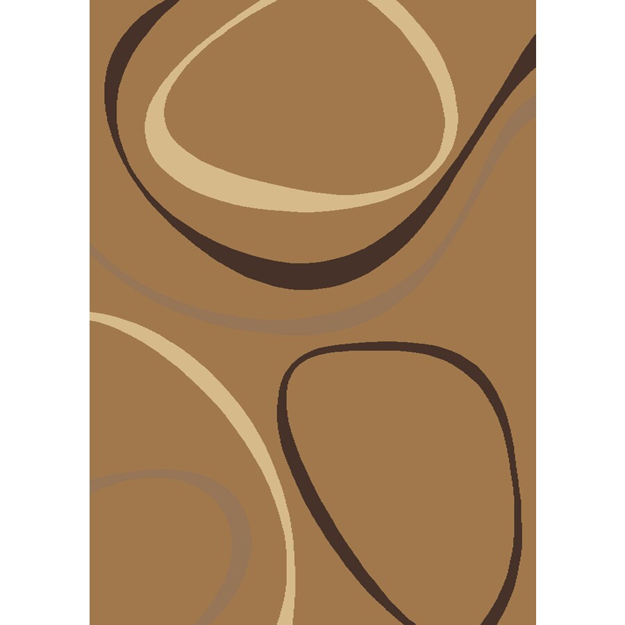 3 Fan Array Portfolio Arena 8 X 10 (ft) Chestnut Border Area Rug at Lowes.com