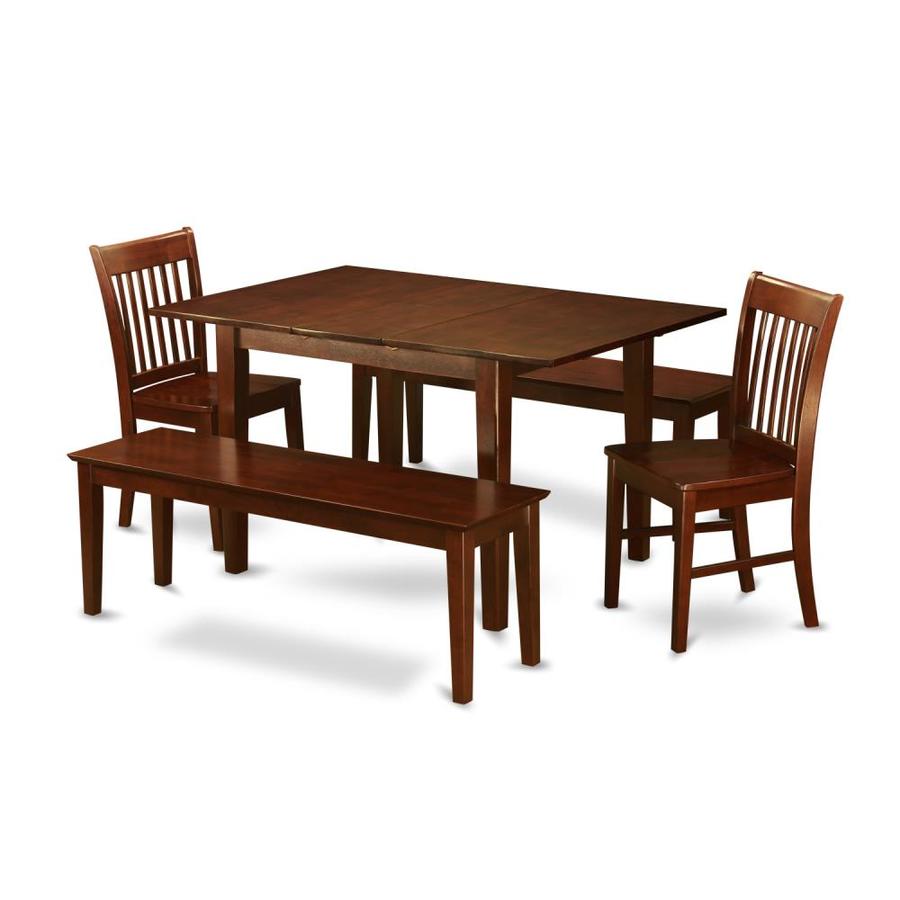 East West Furniture Milan Mahogany Dining Set With Table in the Dining