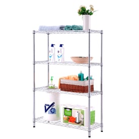 Style Selections 53-in H x 35.7-in W x 14-in D 4-Tier Steel Freestanding Shelving Unit