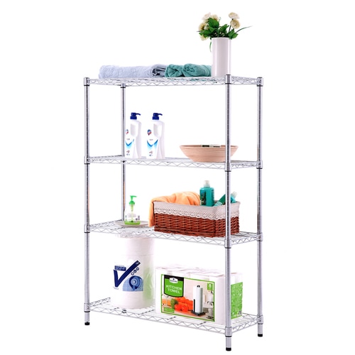 Style Selections 53 In H X 35 7 W 14 D 4 Tier Steel Nsf Certified Freestanding Shelving Unit At Com