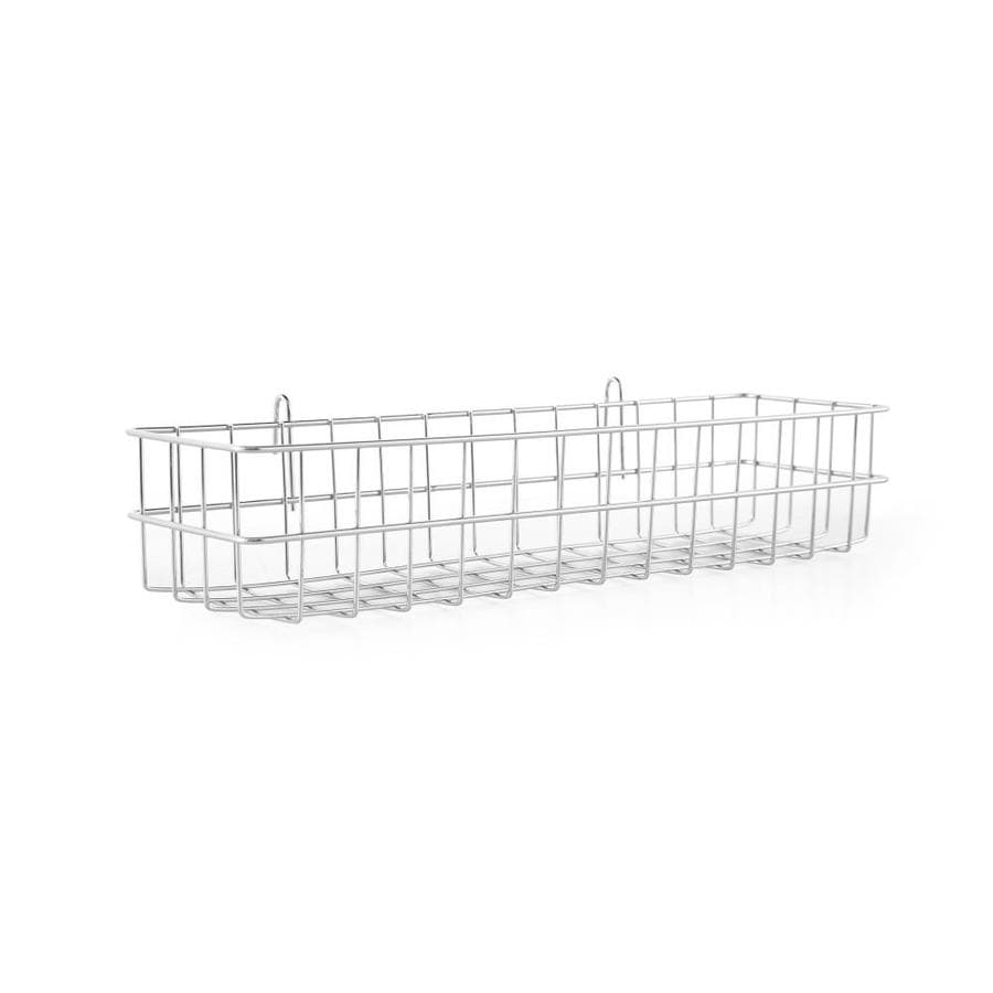 3.9in Chrome Rectangular Hanging Basket Accessory at