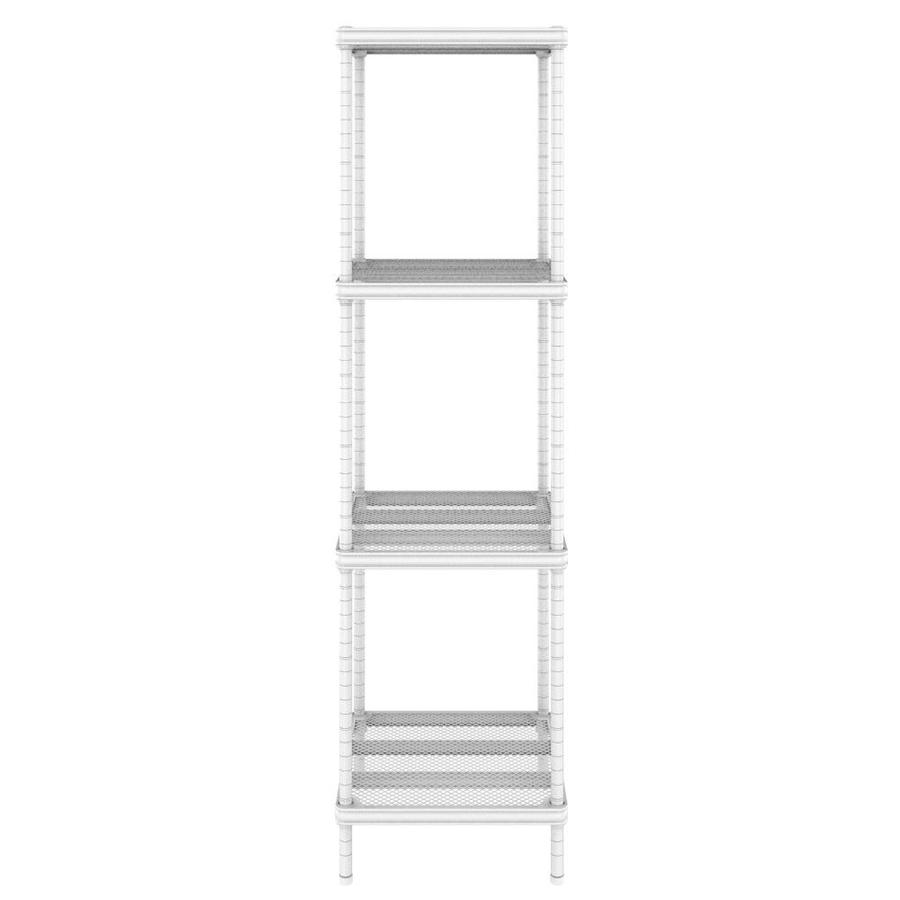 MZG Mesh 16in D x 16in W x 59in H 4Tier Steel Decorative Shelving