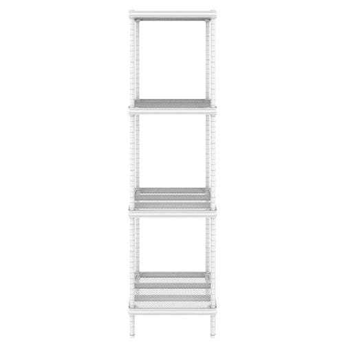 MZG Mesh 16in D x 16in W x 59in H 4Tier Steel Freestanding Shelving