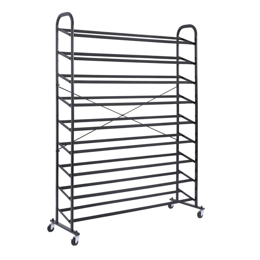 Prepac 36 Pair Black Composite Shoe Rack In The Shoe Storage Department At Lowes Com