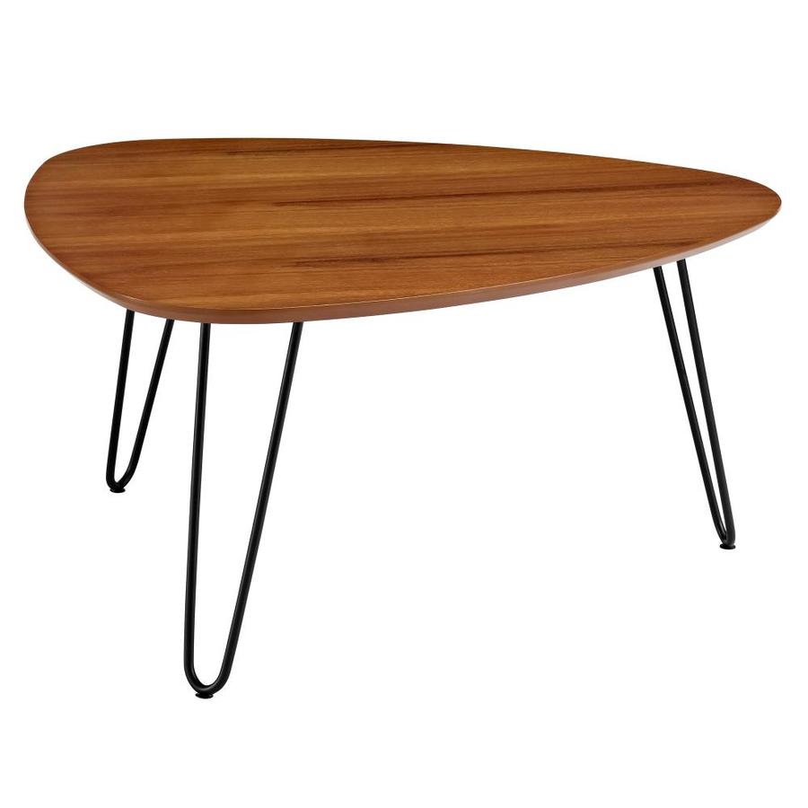 Walker Edison Walnut Wood Veneer Coffee Table in the Coffee Tables