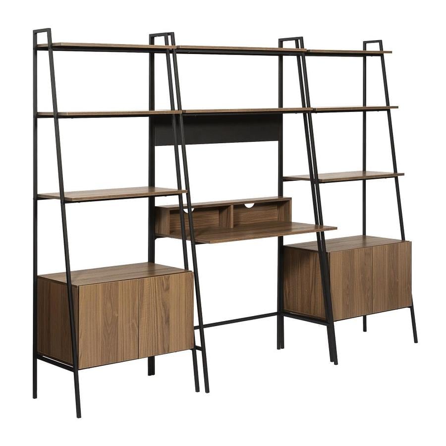 Walker Edison 3 Piece Home Office Set Mocha At Lowes Com