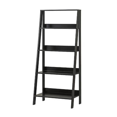 Walker Edison Black Wood 4 Shelf Ladder Bookcase At Lowes Com