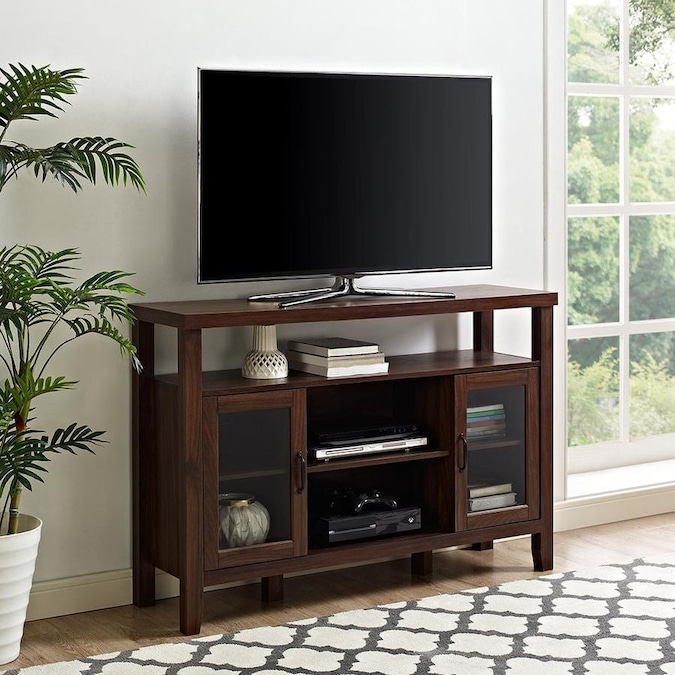 Walker Edison Dark Walnut TV Stand in the TV Stands department at Lowes.com