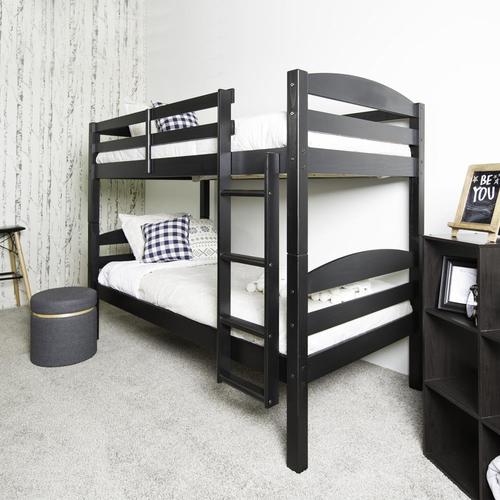 Walker Edison Black Twin Over Twin Bunk Bed at