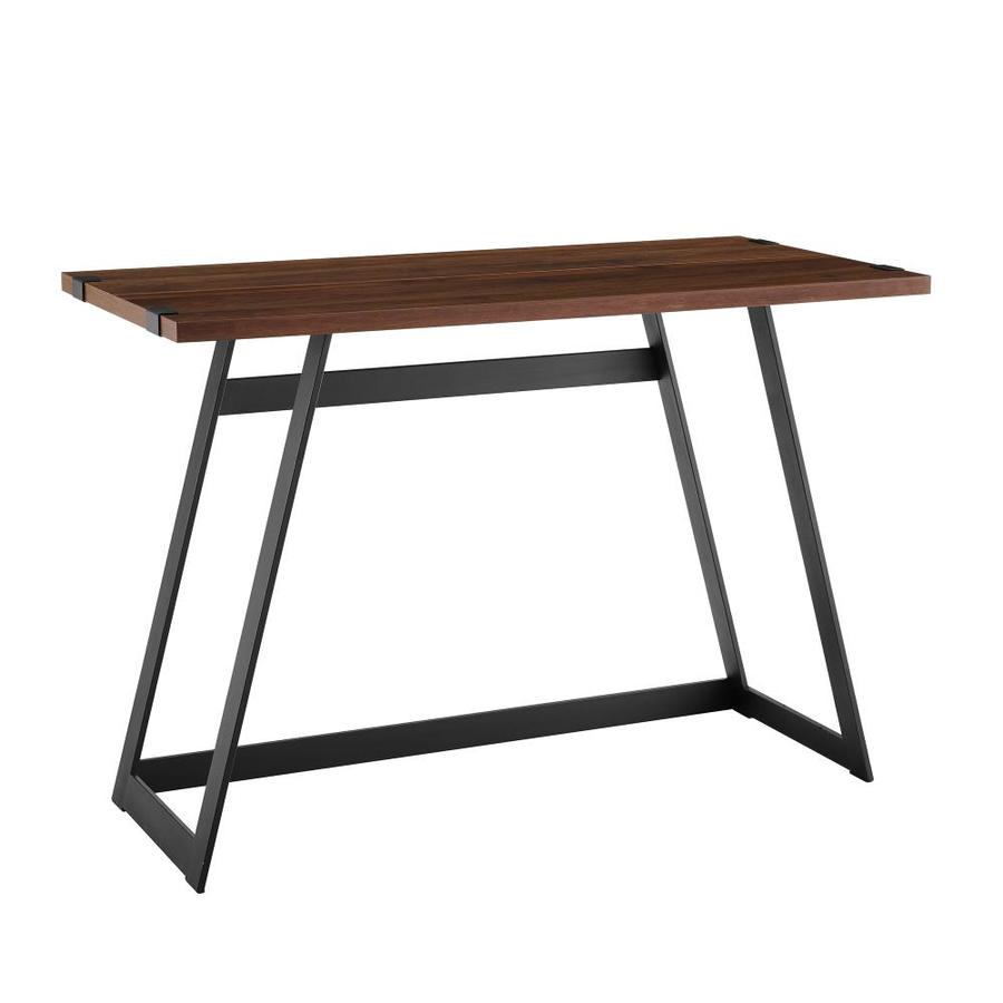 Walker Edison Transitional Dark Walnut Writing Desk At Lowes Com